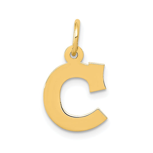 14k Yellow Gold 14k Small Block Letter C Initial Charm