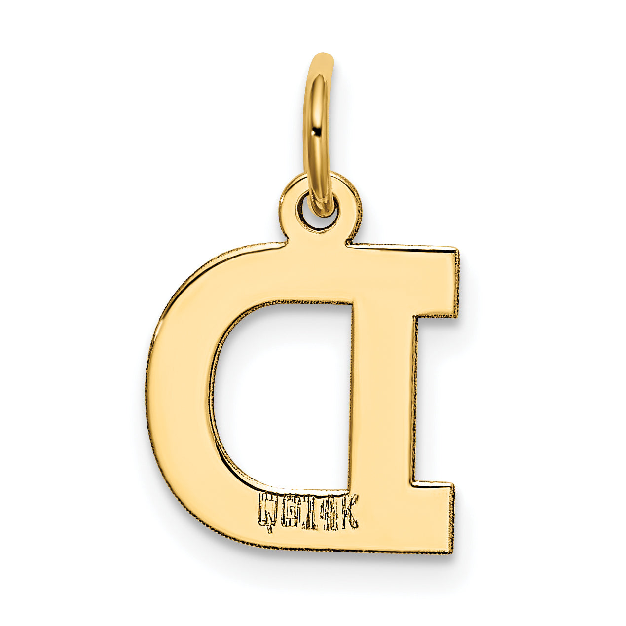 14k Yellow Gold 14k Small Block Letter D Initial Charm