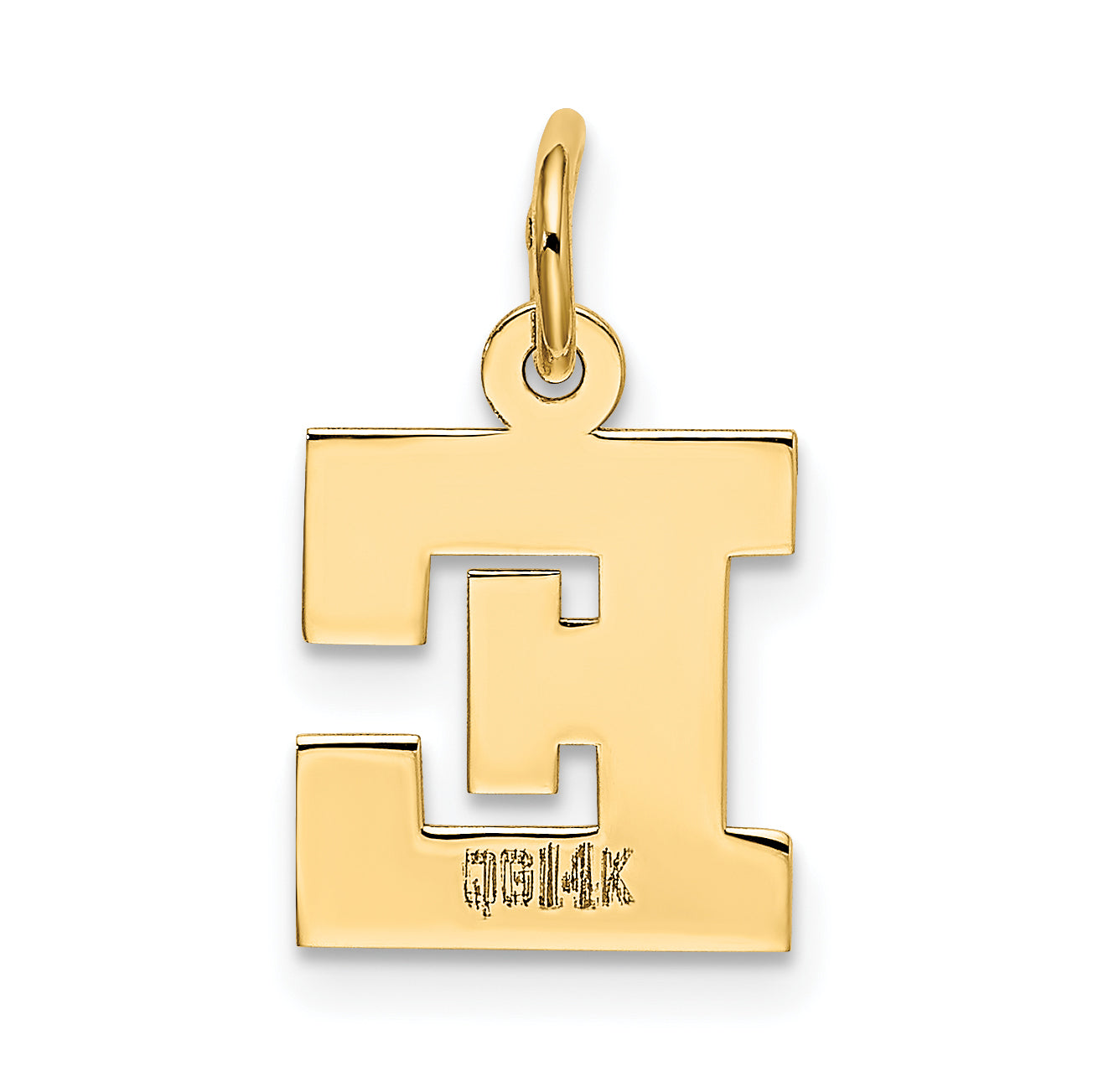 14k Yellow Gold 14k Small Block Letter E Initial Charm