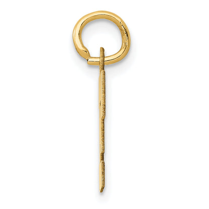 14k Yellow Gold 14k Small Block Letter F Initial Charm