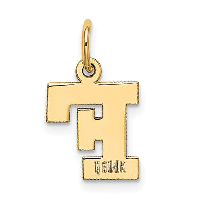 14k Yellow Gold 14k Small Block Letter F Initial Charm