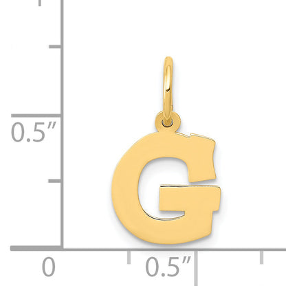14k Yellow Gold 14k Small Block Letter G Initial Charm