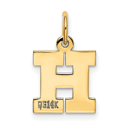 14k Yellow Gold 14k Small Block Letter H Initial Charm