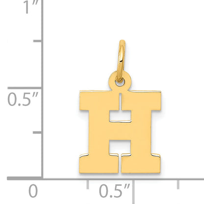 14k Yellow Gold 14k Small Block Letter H Initial Charm