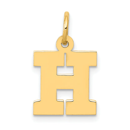 14k Yellow Gold 14k Small Block Letter H Initial Charm