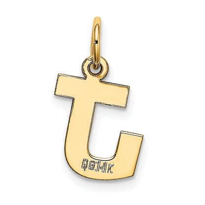14k Yellow Gold 14k Small Block Letter J Initial Charm