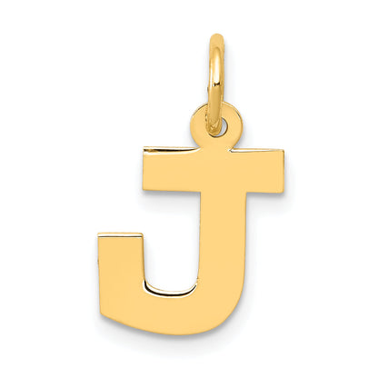 14k Yellow Gold 14k Small Block Letter J Initial Charm