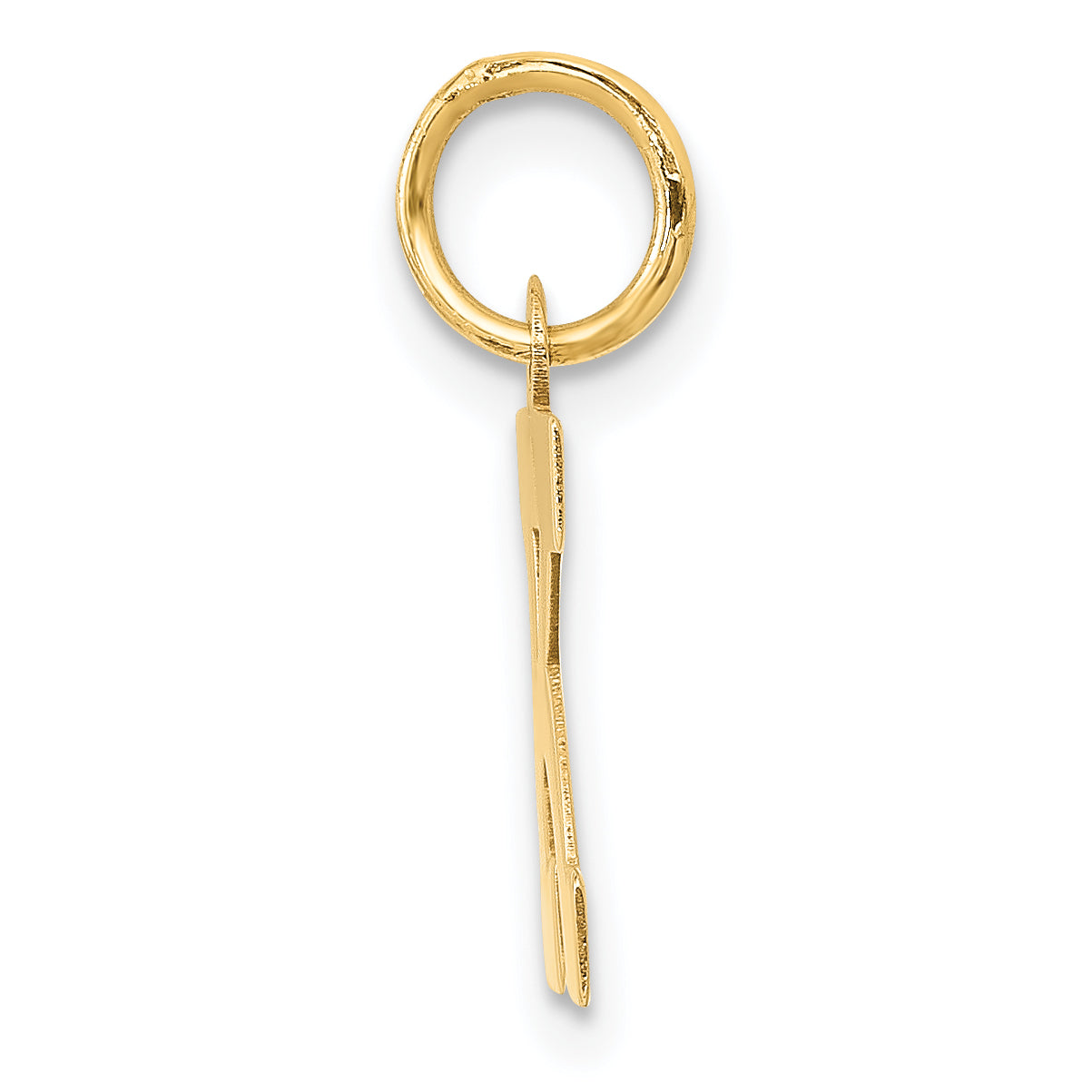 14k Yellow Gold 14k Small Block Letter K Initial Charm