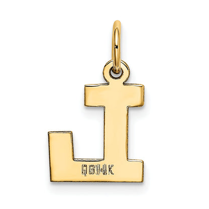 14k Yellow Gold 14k Small Block Letter L Initial Charm