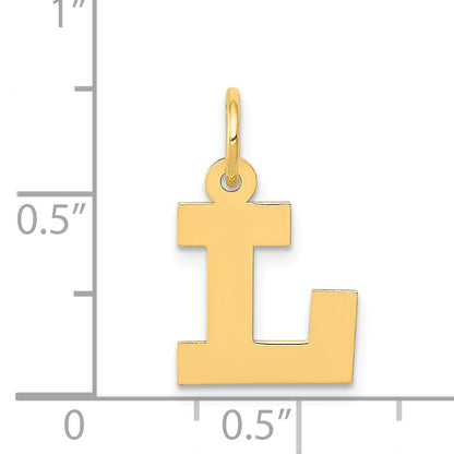 14k Yellow Gold 14k Small Block Letter L Initial Charm