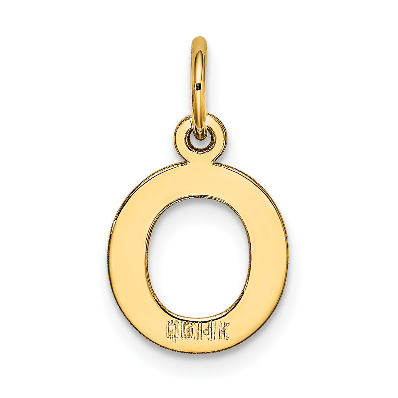 14k Yellow Gold 14k Small Block Letter O Initial Charm