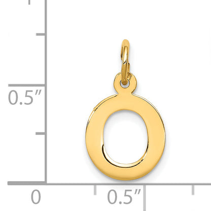 14k Yellow Gold 14k Small Block Letter O Initial Charm
