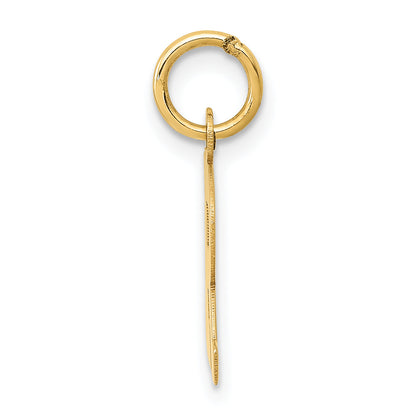 14k Yellow Gold 14k Small Block Letter R Initial Charm