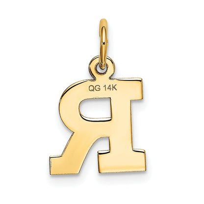 14k Yellow Gold 14k Small Block Letter R Initial Charm
