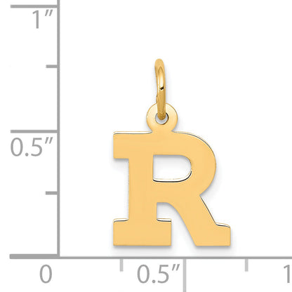 14k Yellow Gold 14k Small Block Letter R Initial Charm