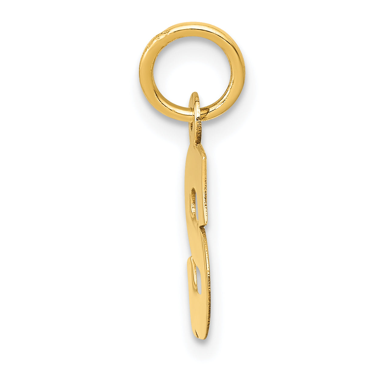 14k Yellow Gold 14k Small Block Letter S Initial Charm