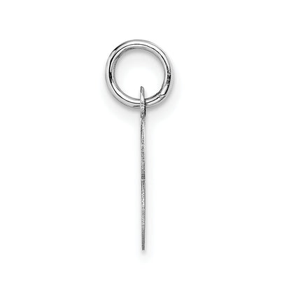 14k White Gold 14KW Small Block Letter B Initial Charm