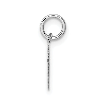 14k White Gold 14KW Small Block Letter G Initial Charm