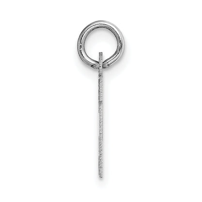 14k White Gold 14KW Small Block Letter H Initial Charm