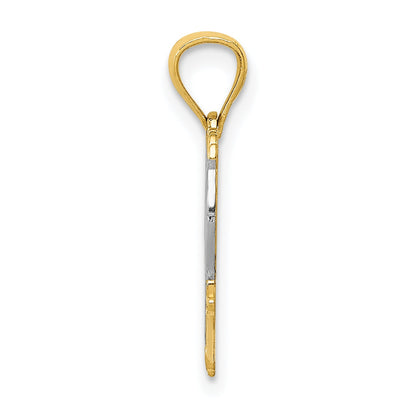 14k Yellow & Rhodium 14k and Rhodium MOM Pendant