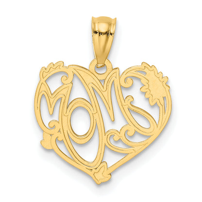 14k Yellow & Rhodium 14k and Rhodium MOM Pendant