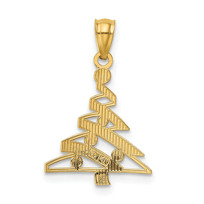 14k Yellow & Rhodium 14k w/Rhodium Christmas Tree Pendant