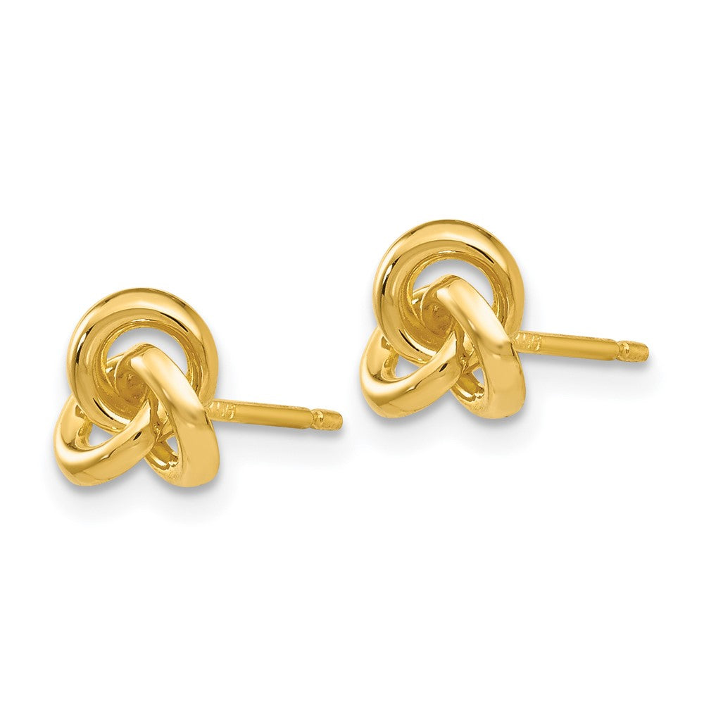 14K Yellow Gold Trinity Knot Earrings