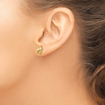 14K Yellow Gold Polished Fancy Post Earrings