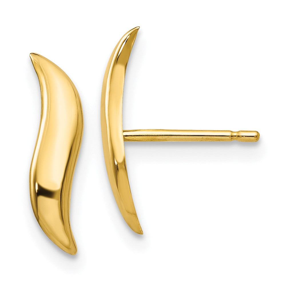 14K Yellow Gold Polished Fancy Post Earrings