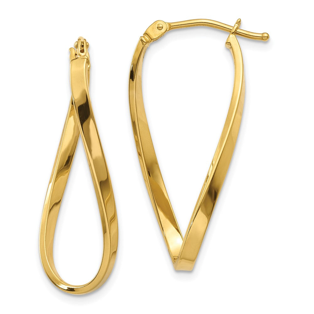 14K Yellow Gold Small Twisted Earrings