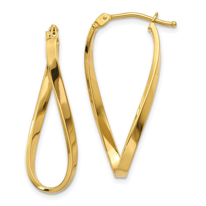 14K Yellow Gold Small Twisted Earrings