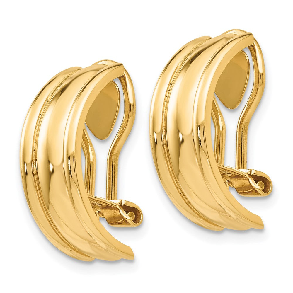 14K Yellow Gold Fancy Non Pierced Earrings