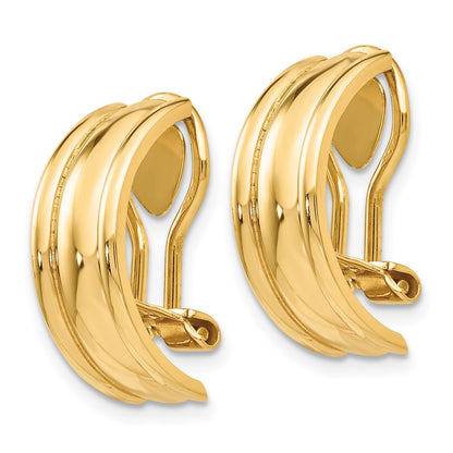 14K Yellow Gold Fancy Non Pierced Earrings