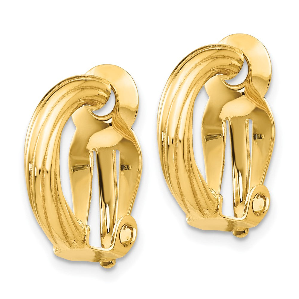14K Yellow Gold Non Pierced Earrings