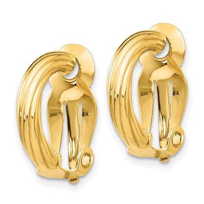 14K Yellow Gold Non Pierced Earrings