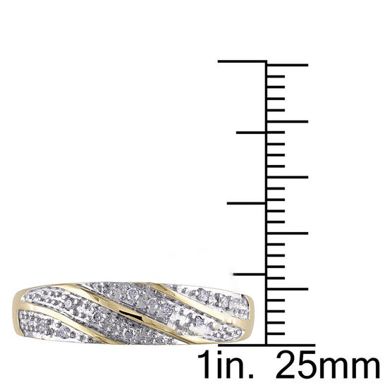 Original Amour 10k Yellow Gold 1/10 CT Diamond Men's Ring