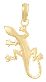 10K Yellow Gold Gecko Pendant