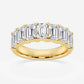 Original Brilliant Diamond 14K Yellow Gold 4 CTTW Emerald-Cut LAB GROWN Diamond Seven Stone Anniversary Band (FG, SI1+)