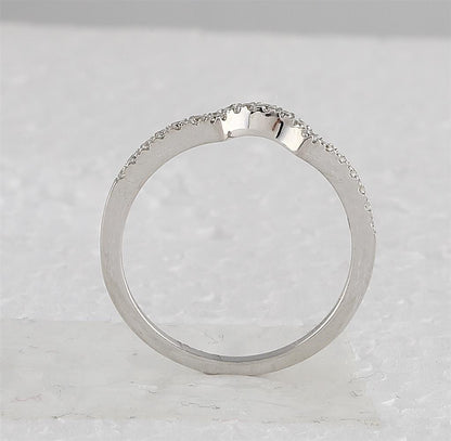 14k White Gold Diamond Bridal Wedding Ring Set 1 Cttw