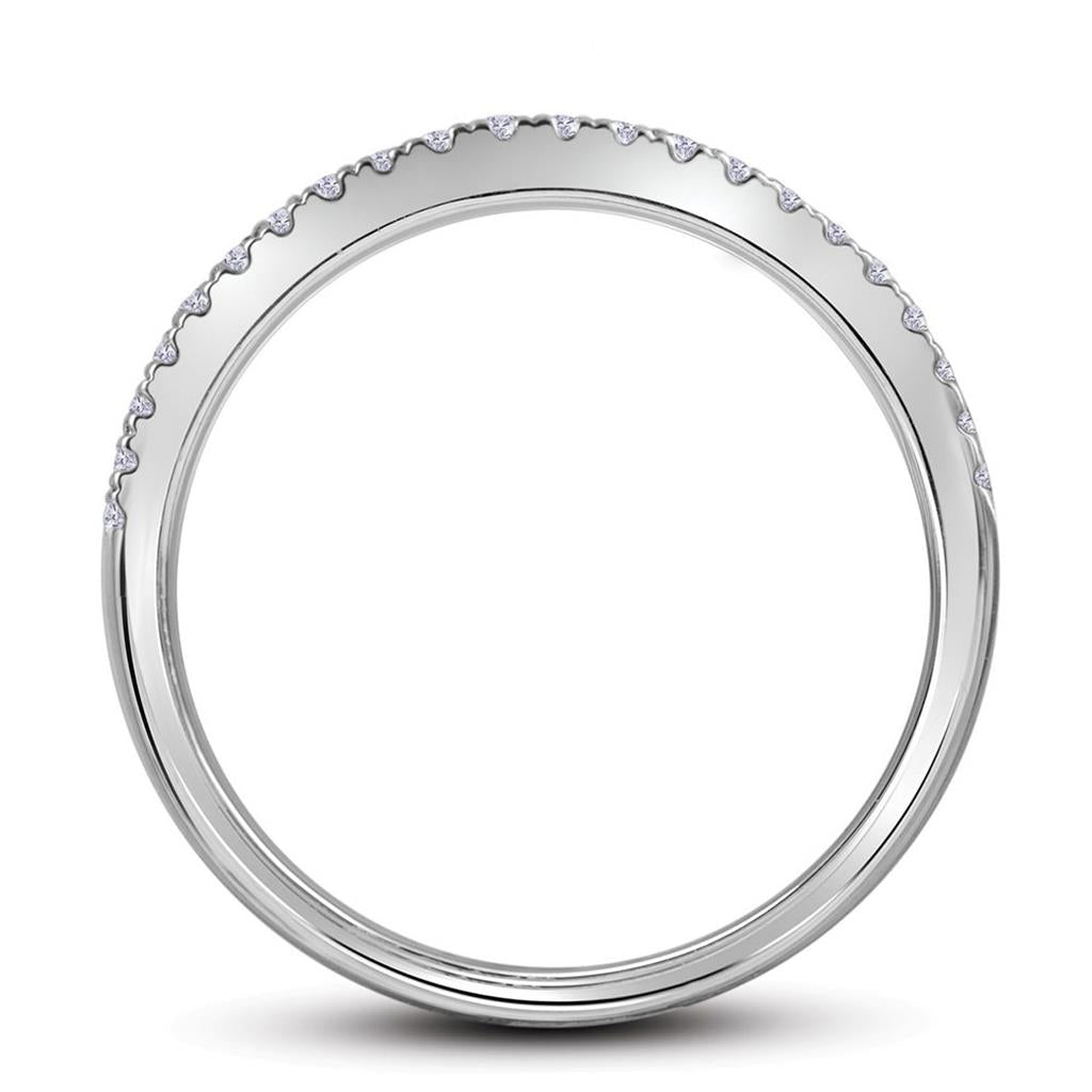 14k White Gold Round Diamond Double Halo Bridal Wedding Ring Set 1-3/4 Cttw (Certified)