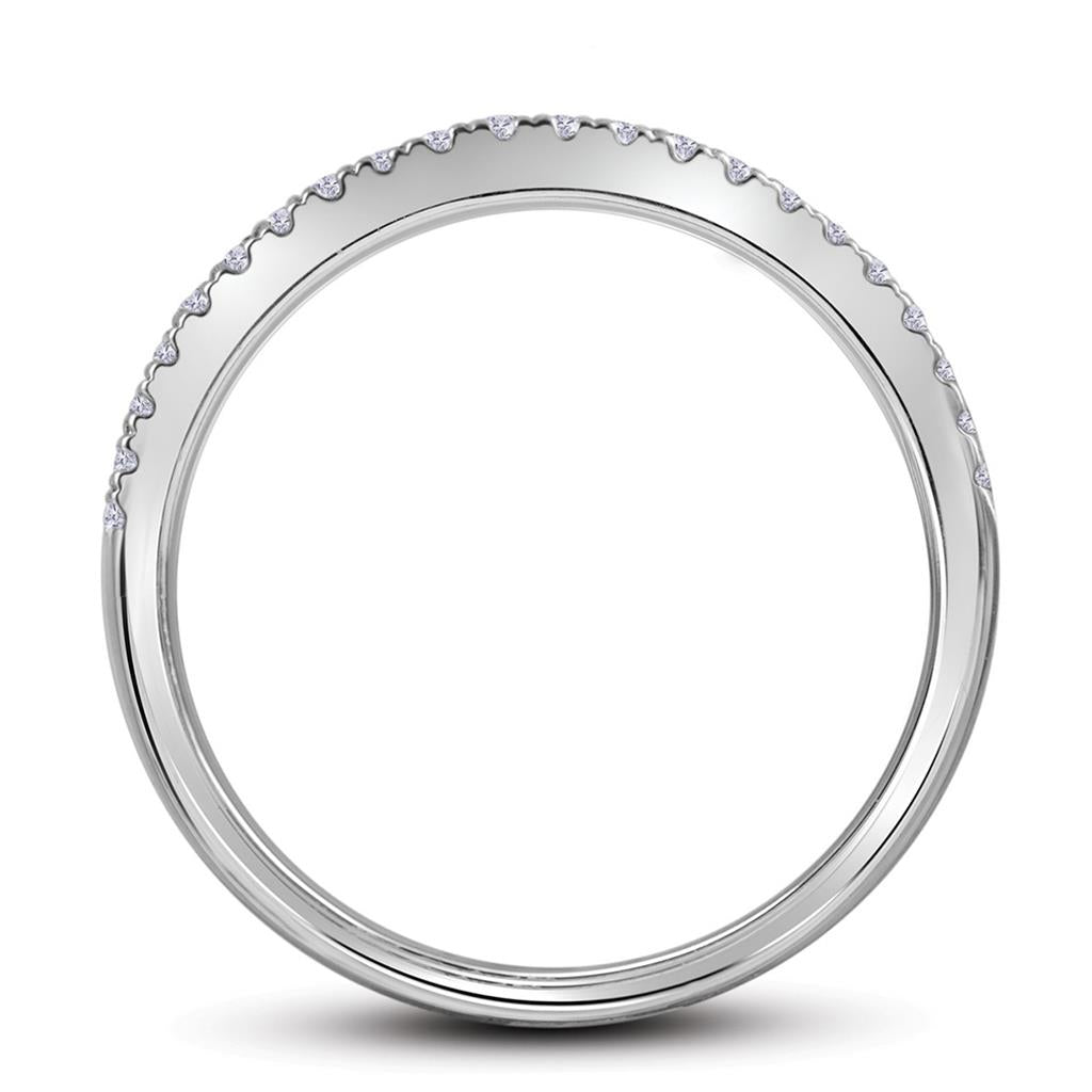 14k White Gold Round Diamond Double Halo Bridal Wedding Ring Set 1-3/4 Cttw (Certified)