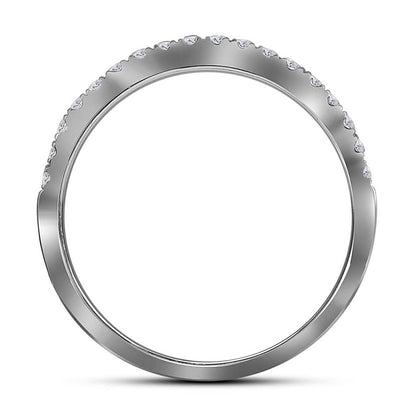 14k White Gold Round Diamond Bridal Wedding Ring Set 1 Cttw