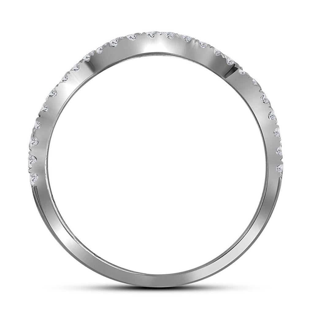 14k White Gold Round Diamond Bridal Wedding Ring Set 1 Cttw