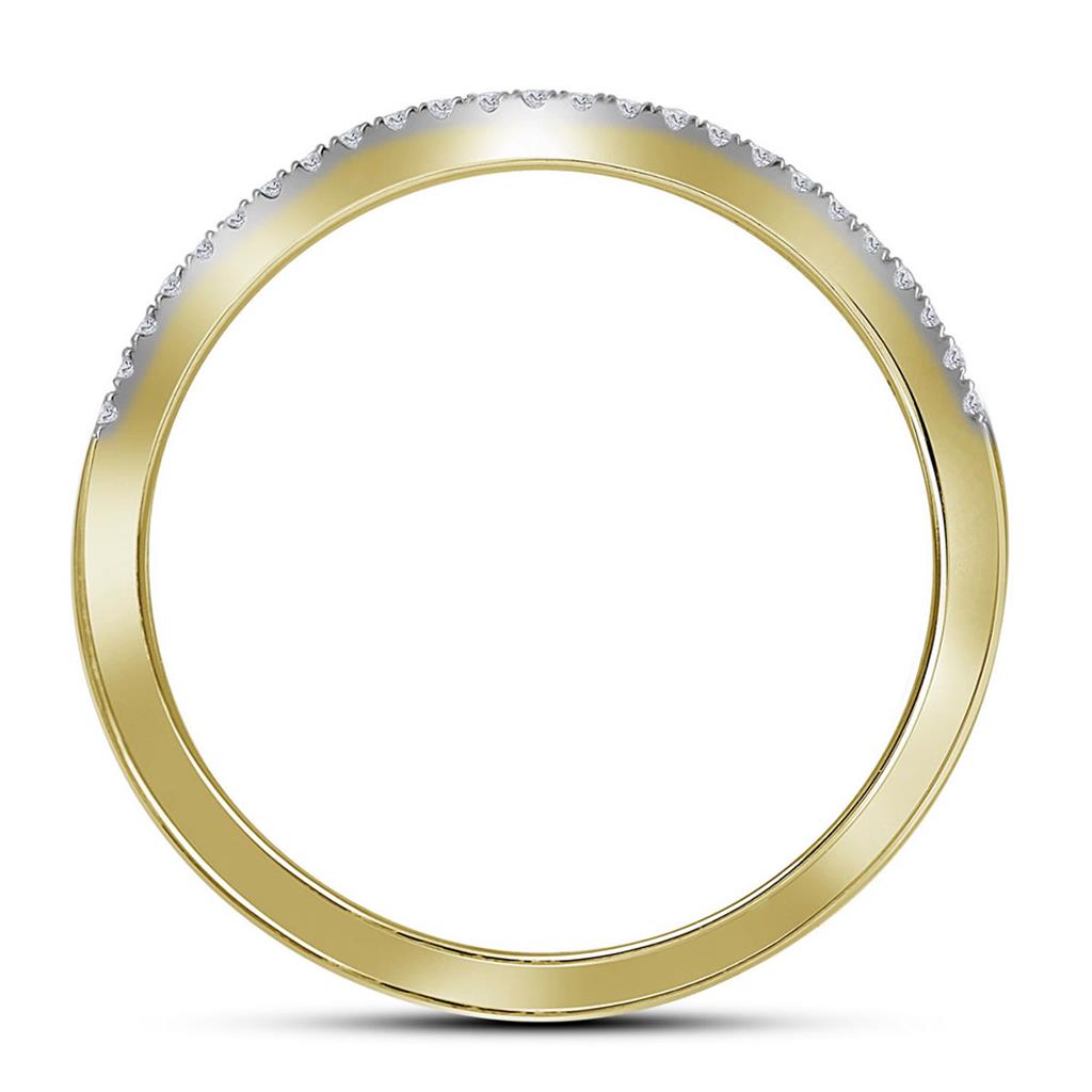 14k Yellow Gold Princess Diamond Bridal Wedding Ring Set 1 Cttw