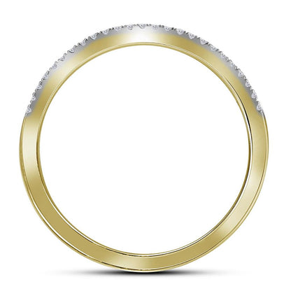 14k Yellow Gold Princess Diamond Bridal Wedding Ring Set 1 Cttw