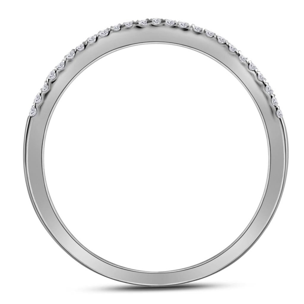 14k White Gold Princess Diamond Bridal Wedding Ring Set 1 Cttw