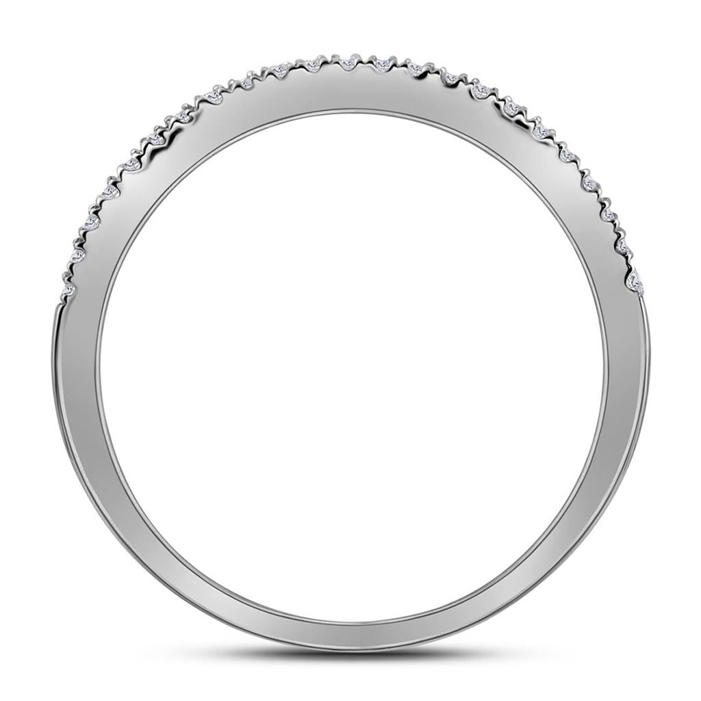 14k White Gold Princess Diamond Halo Bridal Wedding Ring Set 1 Cttw