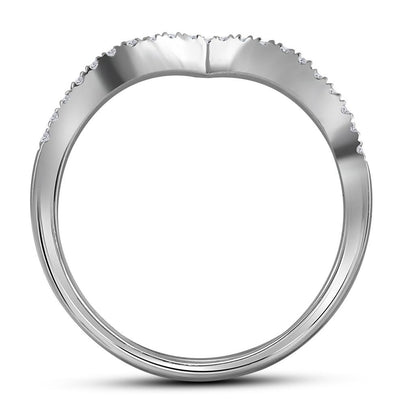 14k White Gold Round Diamond Bridal Wedding Ring Set 3 Cttw