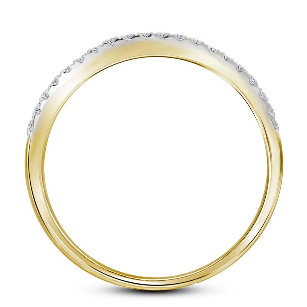 14k Yellow Gold Diamond Round Bridal Wedding Ring Set 1 Cttw (Certified)
