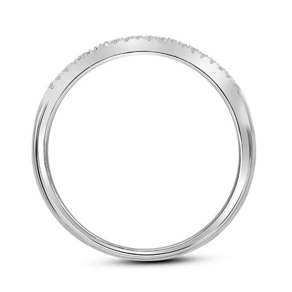 14k White Gold Round Diamond Cluster Bridal Wedding Ring Set 1/3 Cttw